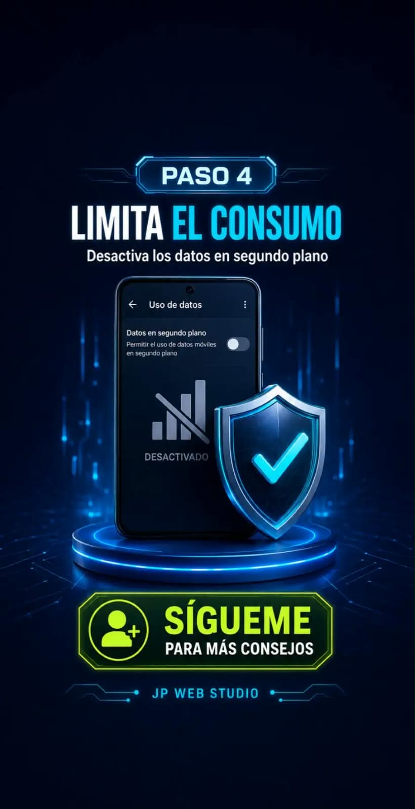 Paso 4: limitar los datos móviles en segundo plano