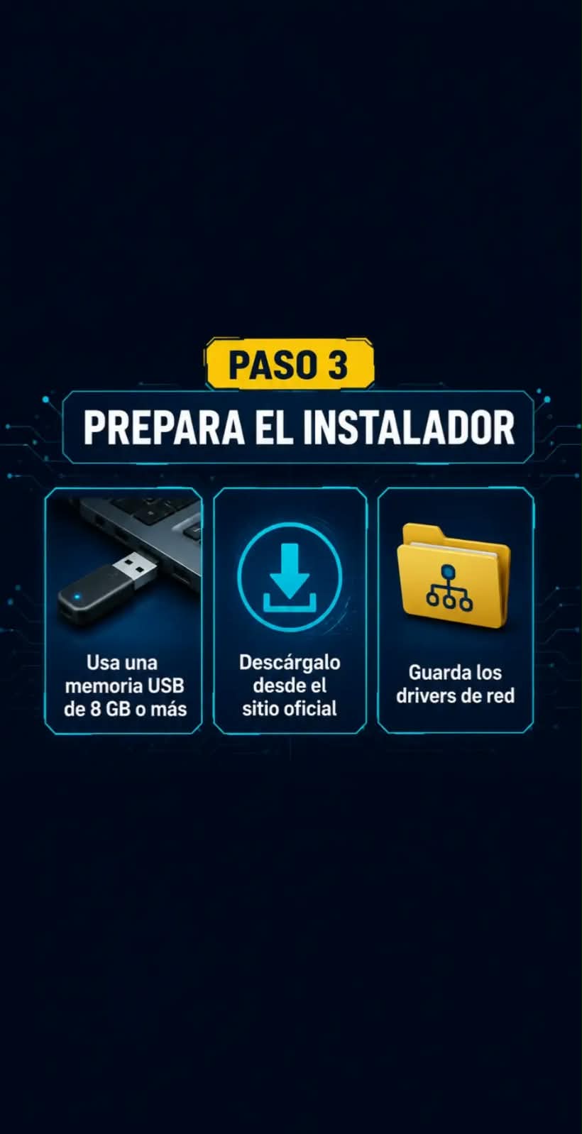 Paso 3: preparar la memoria USB y los controladores