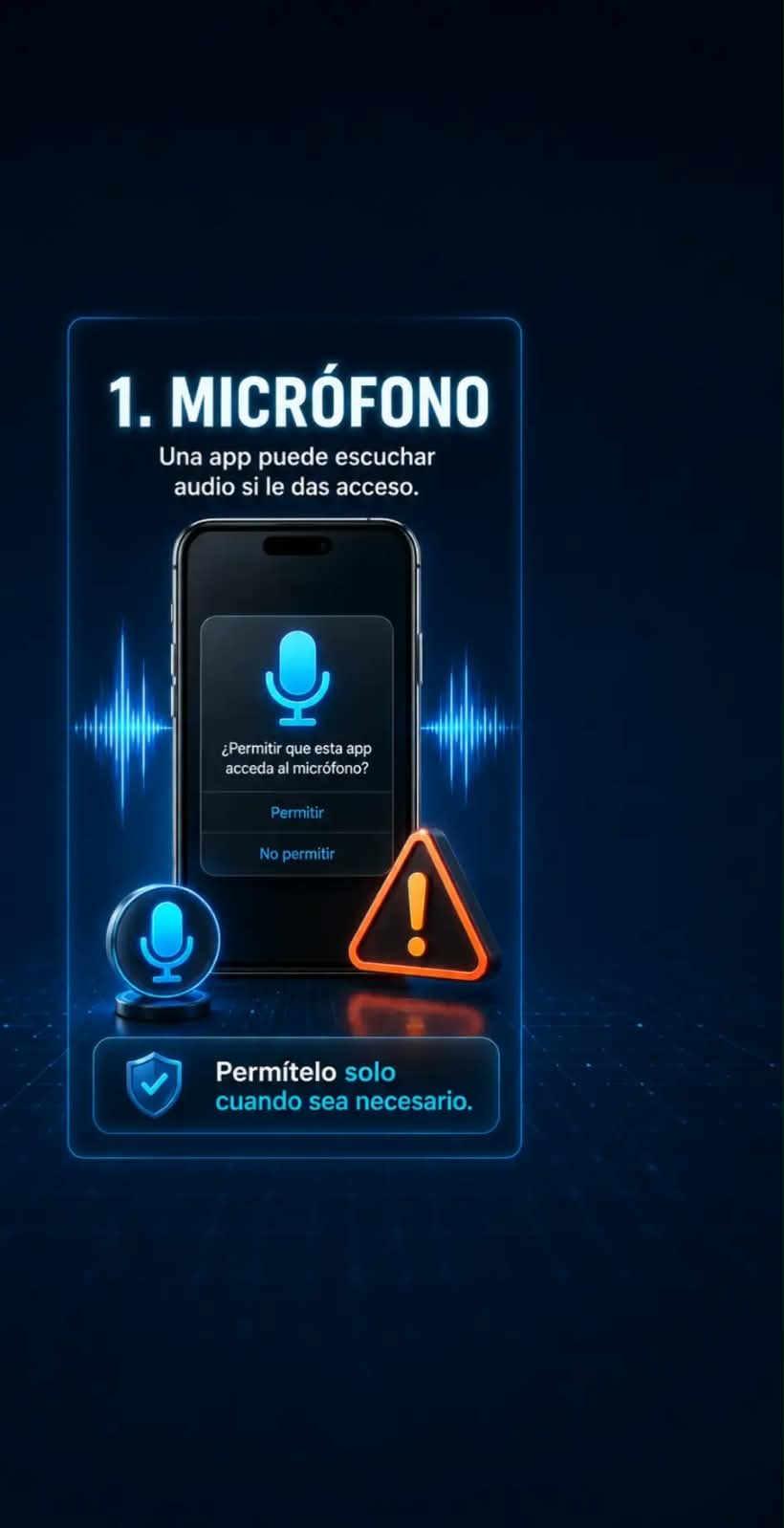Permiso de micrófono en una aplicación móvil