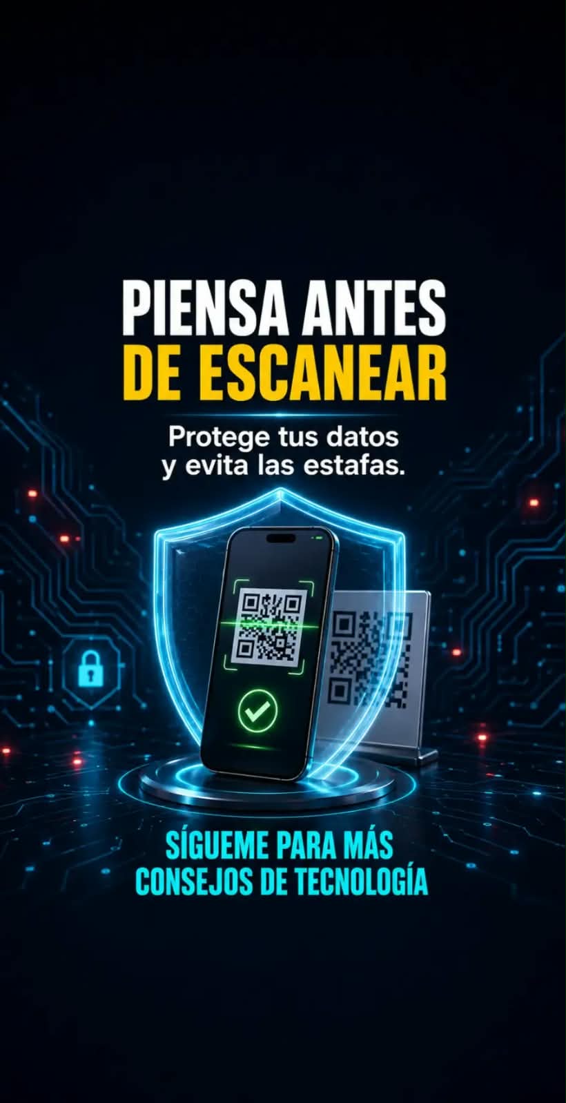 Pensar y revisar antes de escanear un código QR