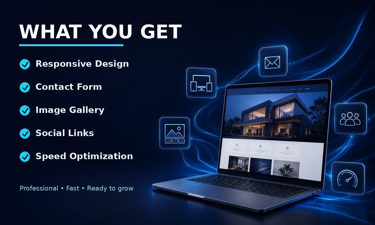 Página web profesional con galería y contacto